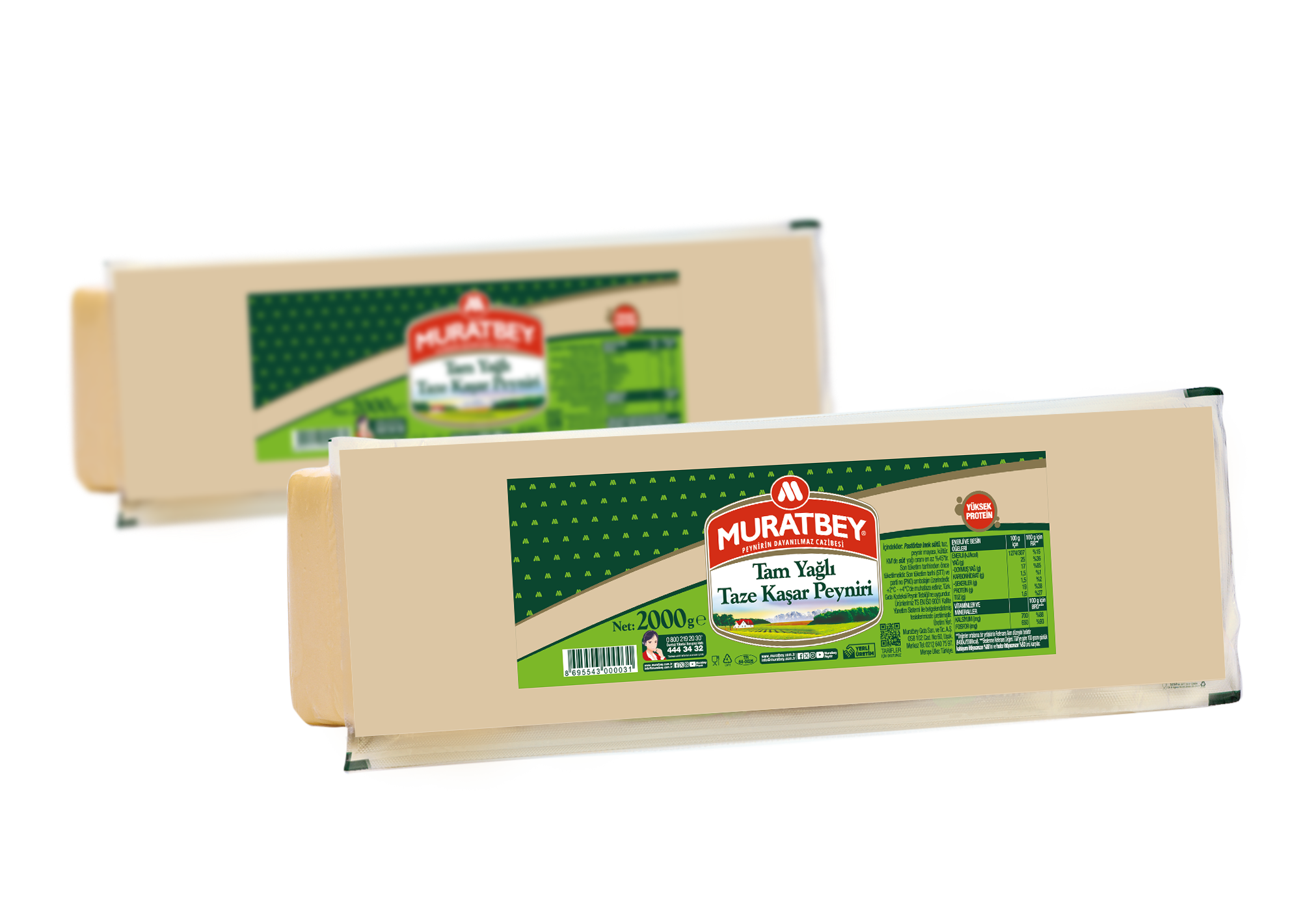 Frischer Hartkäse 2000 gr