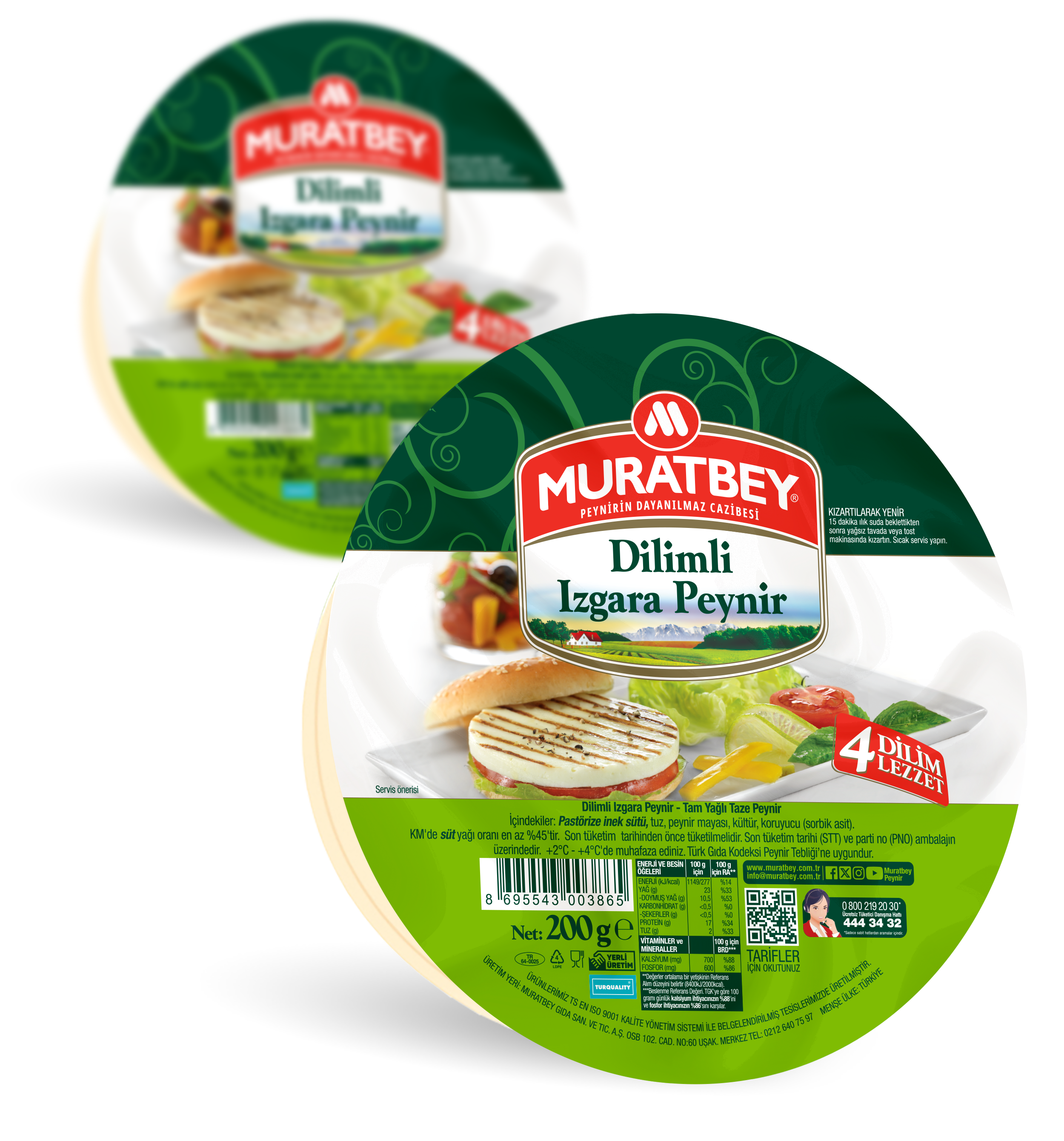 Muratbey Dilimli Izgara Peynir 200 gr