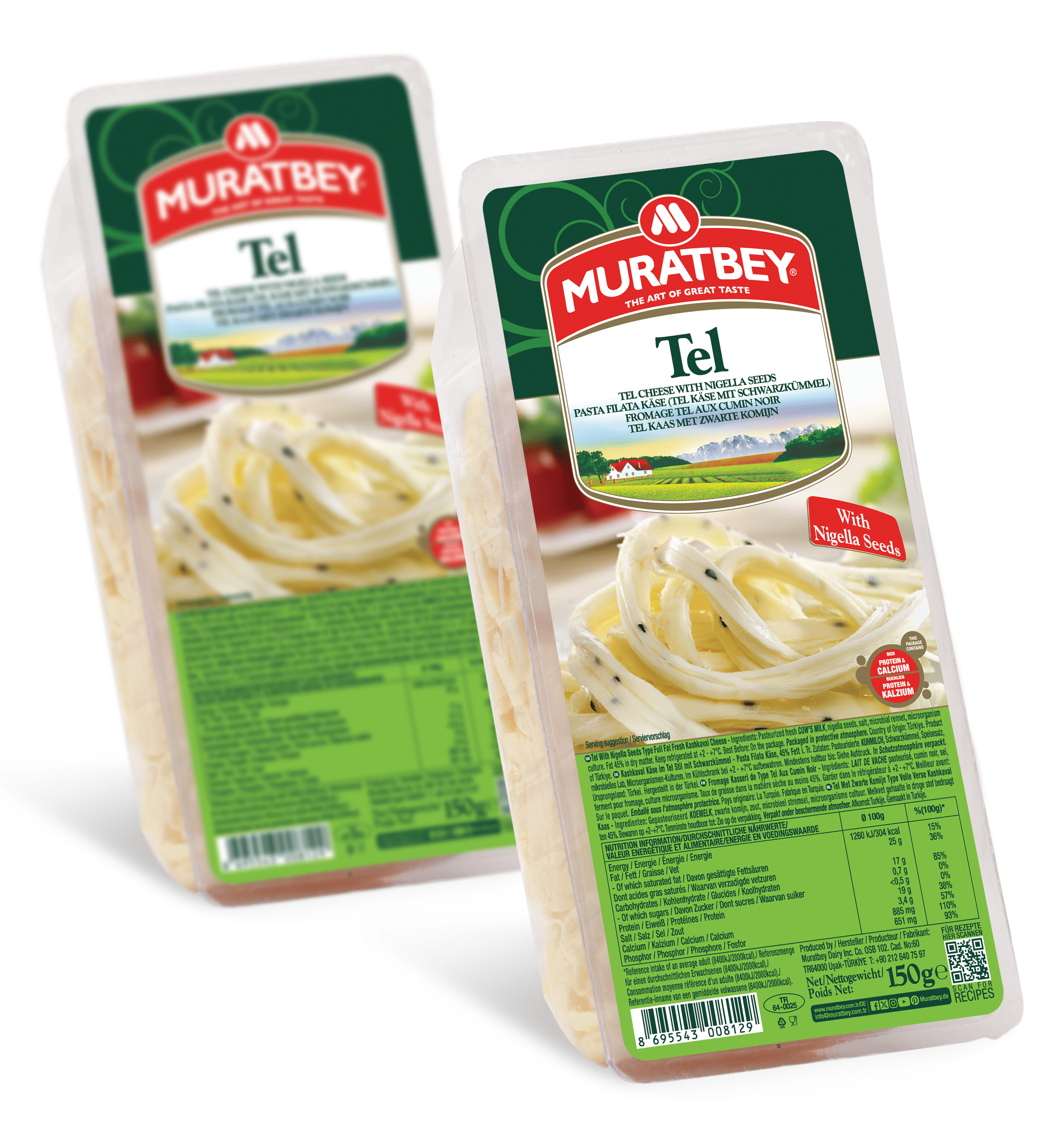 String-Käse mit Schwarzkümmel 