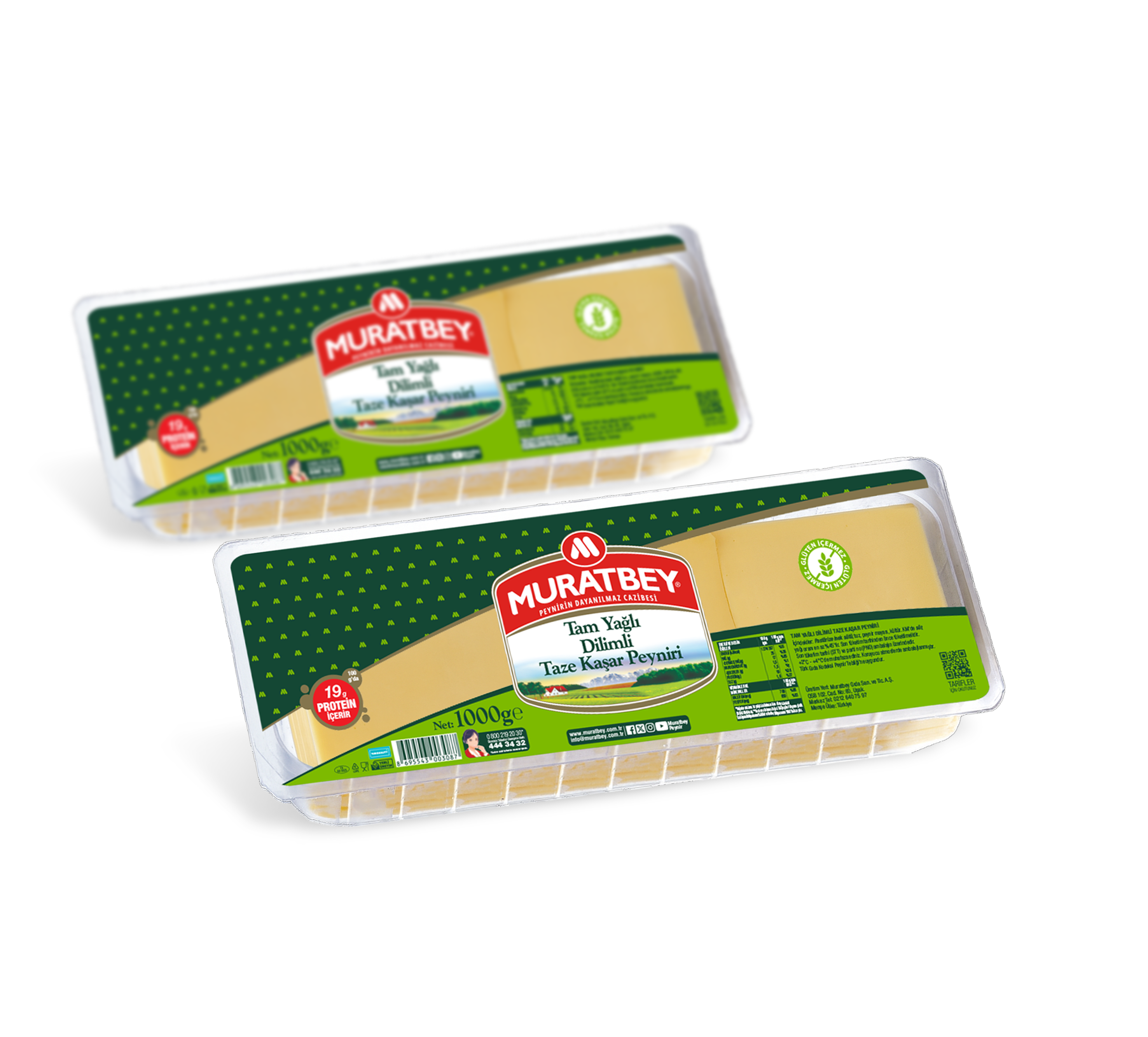 Geschnittene frische Hartkäse 1000 gr