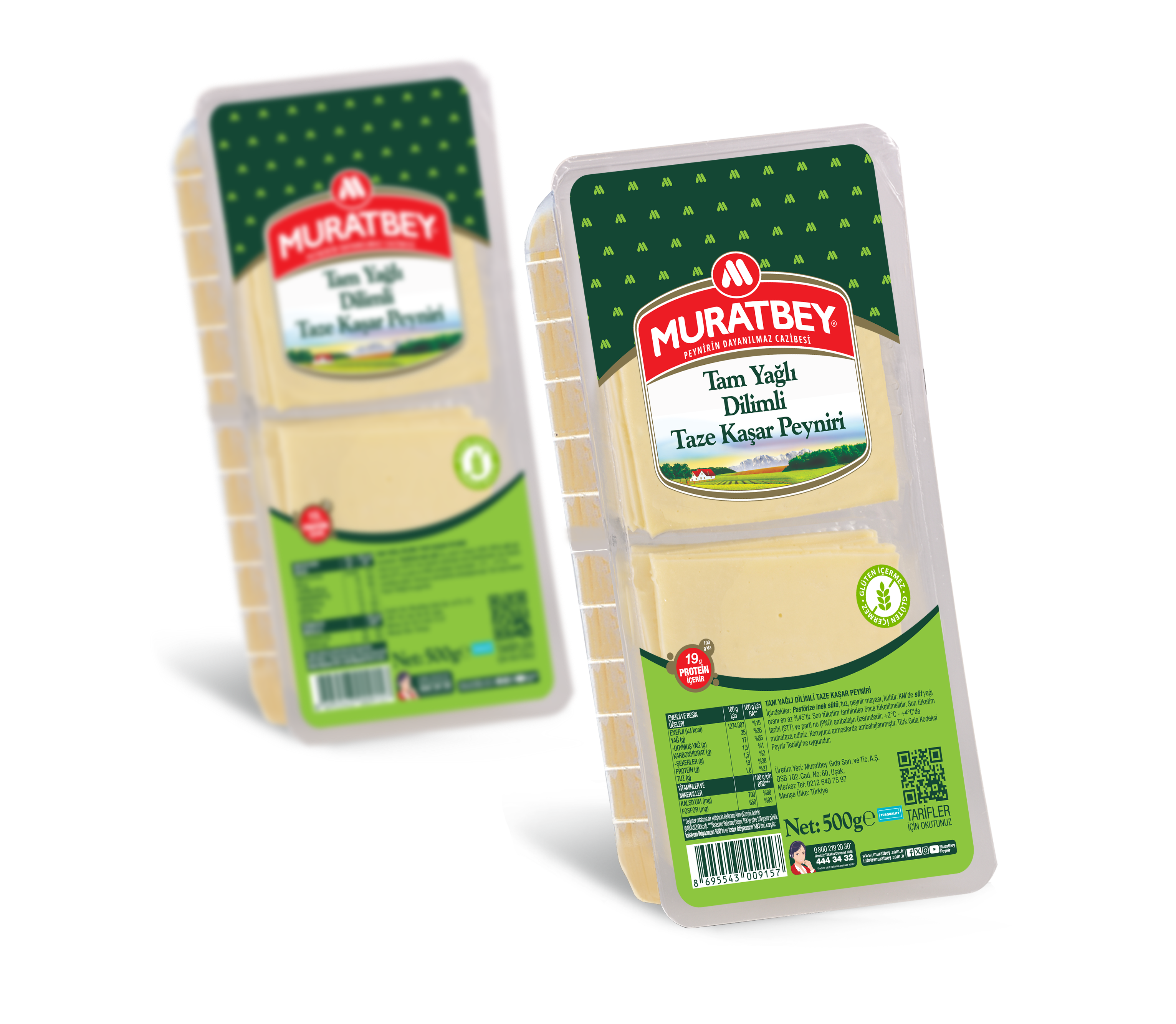 Muratbey Taze Dilimli Kaşar 500 gr